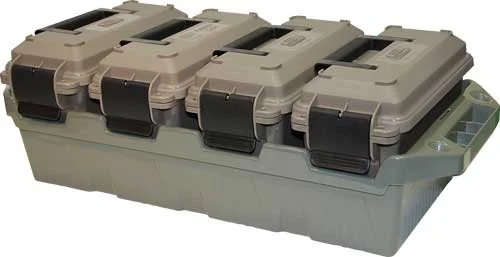 MTM 4-CAN AMMO CRATE W/ 4 .30 - CAL AMMO CANS ARMY GRN/DK ERTH
