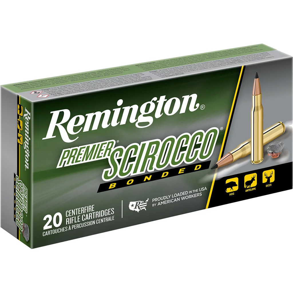 Remington Premier Scirocco Centerfire Rifle Ammo 243 Win. 90 gr. Swift Scirocco Bonded 20 rd.