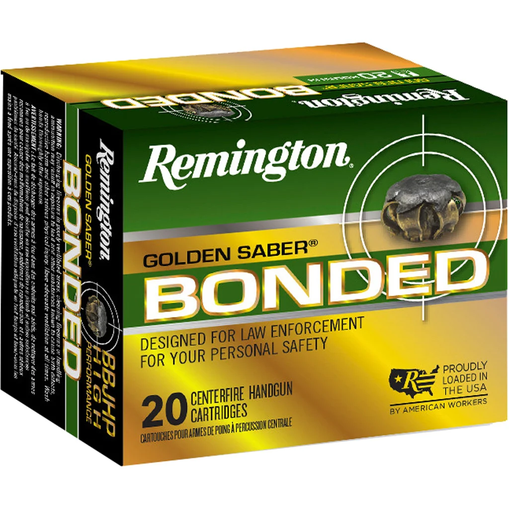 Remington Golden Saber Bonded Handgun Ammo 40 S 180 gr. BJHP Bonded 20 rd.
