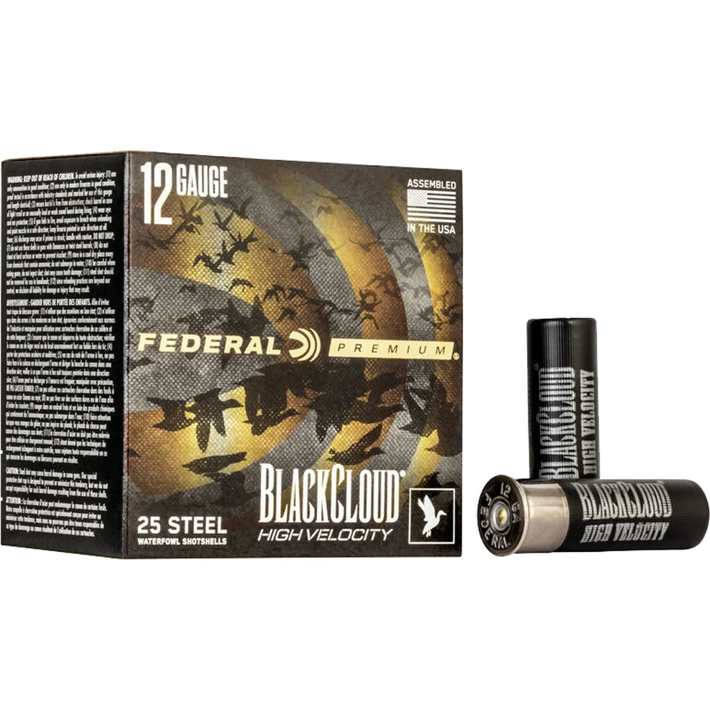Federal Premium Black Cloud Waterfowl Shotgun Ammo 12 ga. 3 in. 1 1/8 oz. High Velocity 4 Shot 25 rd. - Federal Premium