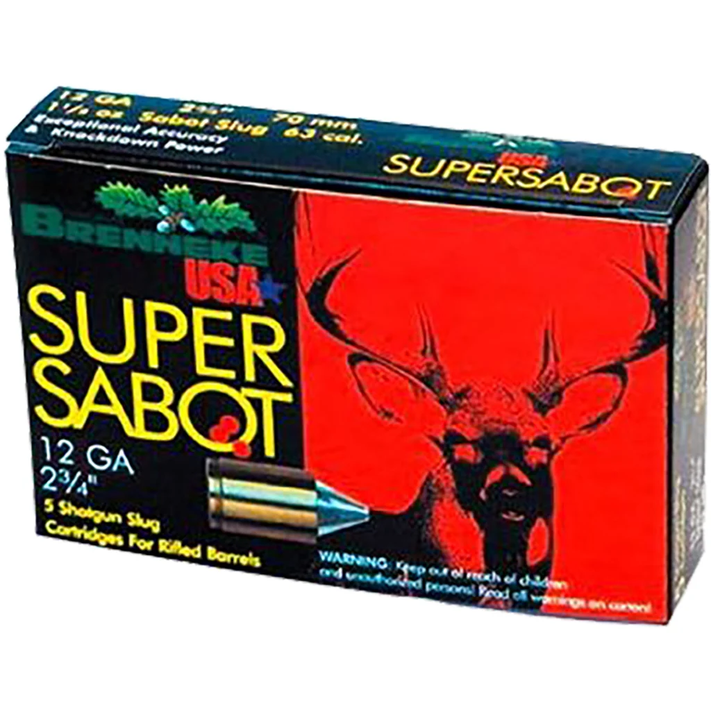 Brenneke Super Sabot Slugs 12 ga. 2 3/4 in. 1 1/8 oz. 5 rd.