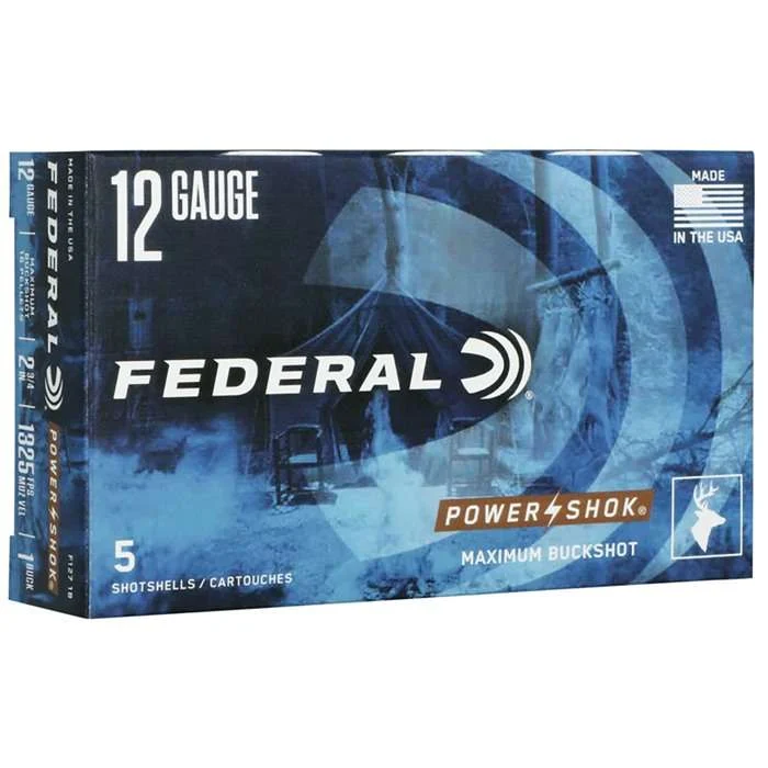 FEDERAL 12GA 2-3/4" MAX. 16 PELLETS-1 BUCK 5 RD/BX 50 BX/CS
