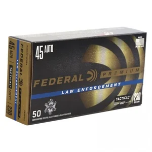 FEDERAL PREM HST 45ACP 230GR JHP 50RD BX 1000RD CASE - Federal Ammunition