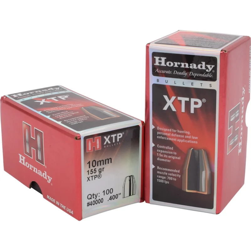 Hornady HP/XTP Bullets 10 mm. .40 cal. 155 gr. 100 pk.