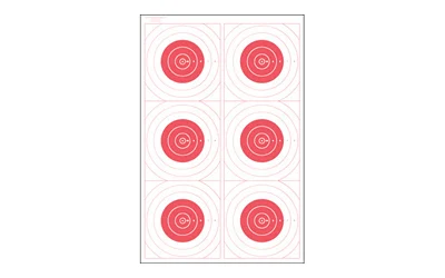 ACTION TGT BLSEYE MILI RED 100PK