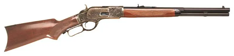 CIMARRON TX BRUSH POPPER 357 - 18" OCT/RD BLUED P.GRIP WALNUT