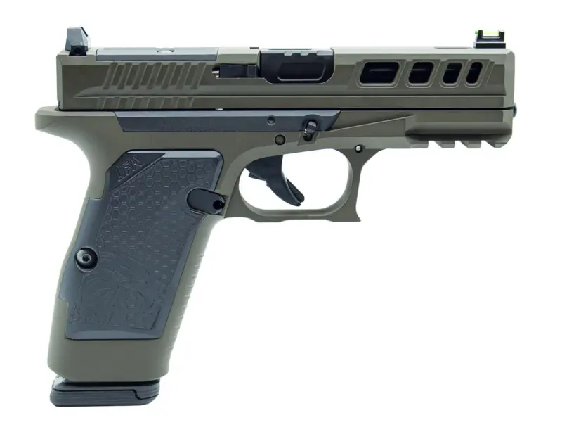 LFA LF AMPX Pistol G19X Frame 9mm 3.9 in. Barrel 17Rd OD green - Live Free Armory