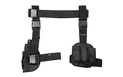 NCSTAR DROP LEG HOLSTER MAG HLDR BLK