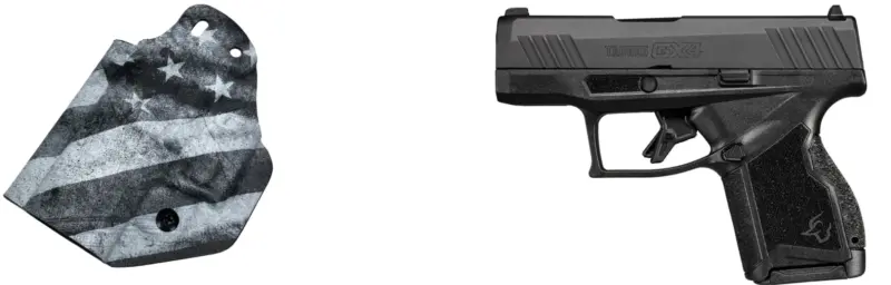Taurus GX4 Micro-Compact Pistol - Black | 9mm | 3.0" Barrel | 10rd | w/ BW MFT Flag Holster - Taurus