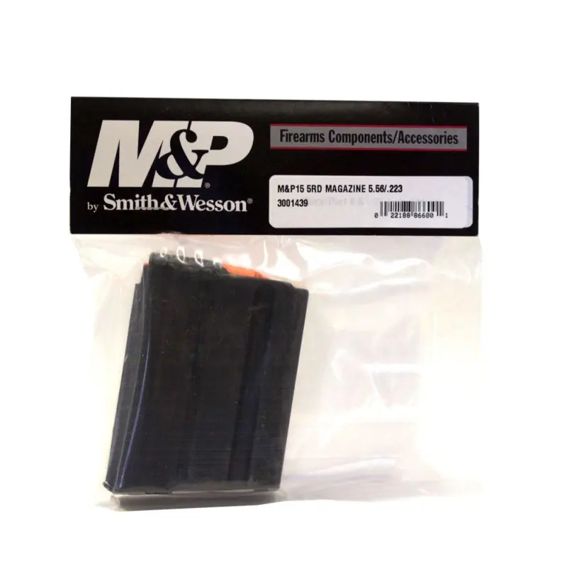 Smith Wesson M Rifle Magazine Black Steel .223 5/rd