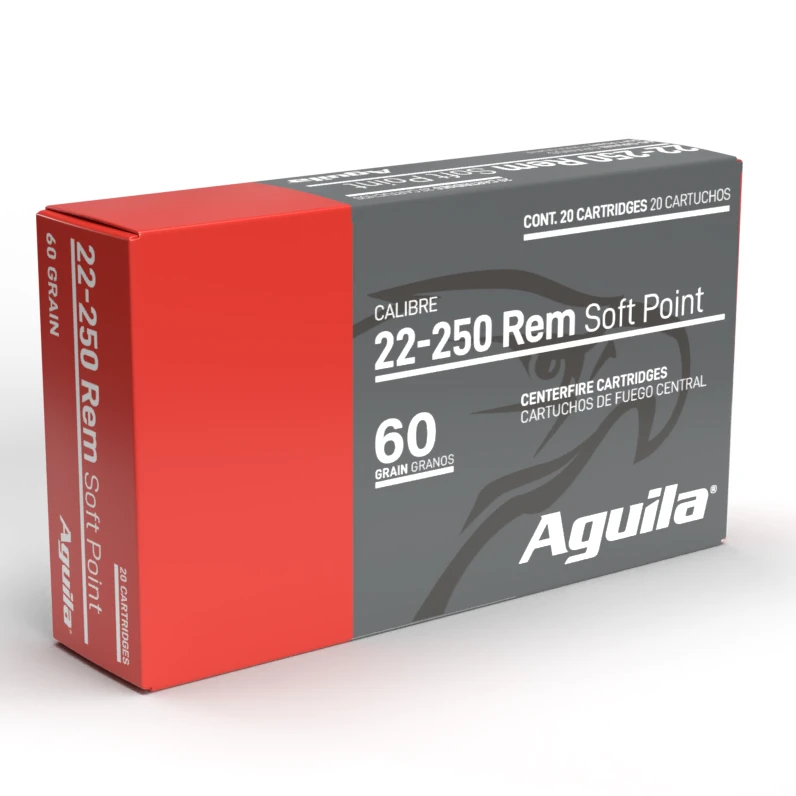 AGUILA 22-250 REM 60GR INTERLOCK BTSP 20RD BX 10 BOXES PER CASE