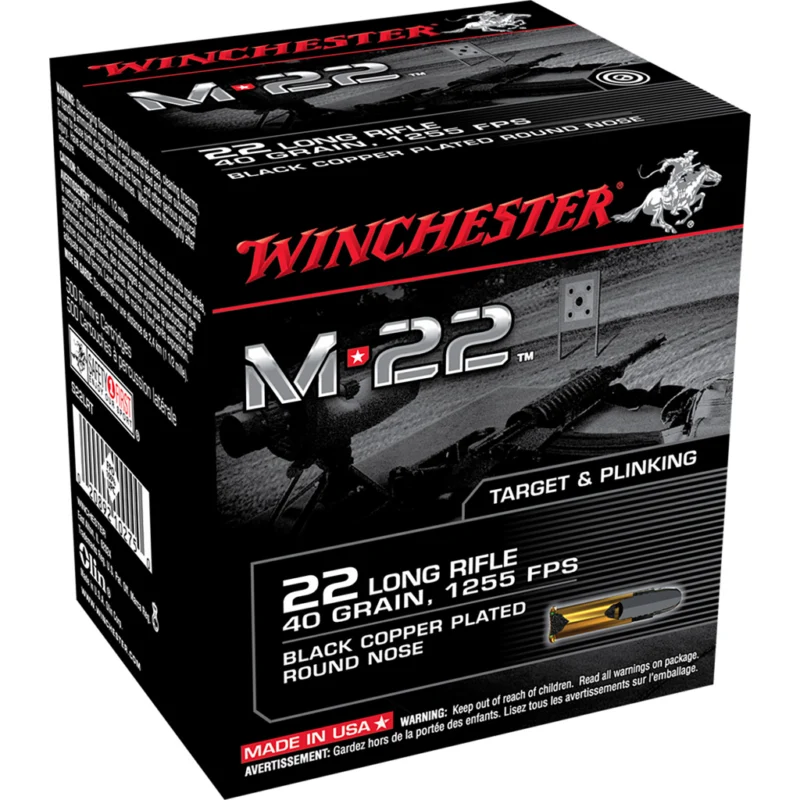 Winchester M-22 Pistol Ammo 22 LR 40 gr. Round Nose 500 rd. - Winchester