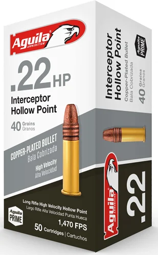 AGUILA INTERCEPTOR 22LR 40GR - LEAD-HP 1000RD CASE LOT - Aguila Ammo