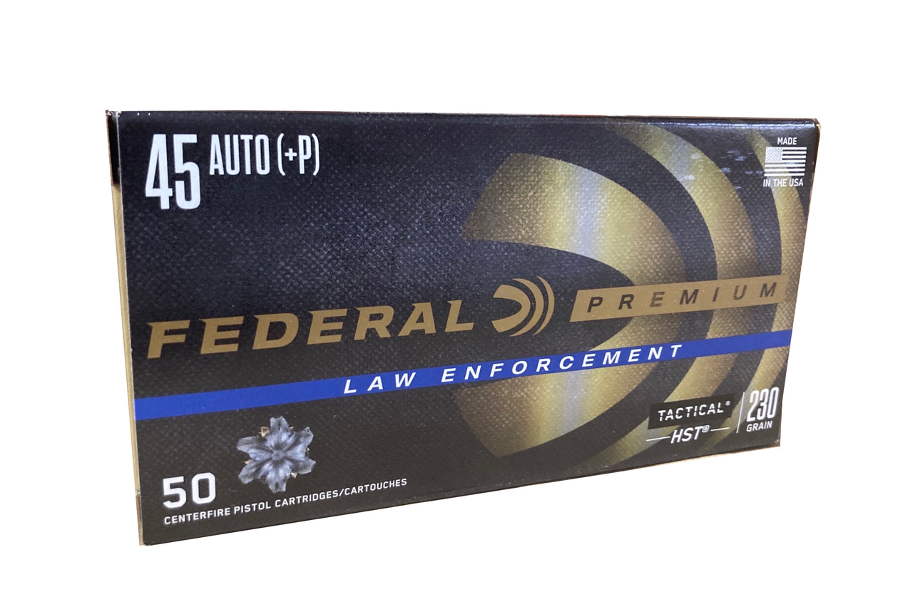 FEDERAL PREM HST 45ACP+P 230GR JHP 50RD BX 1000RD CASE - Federal Ammunition