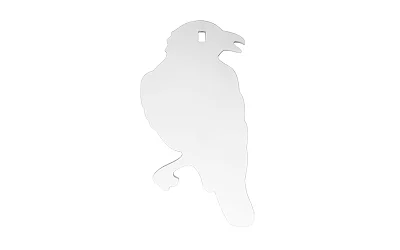 B/C AR500 3/8" SILHOUETTE CROW WHT