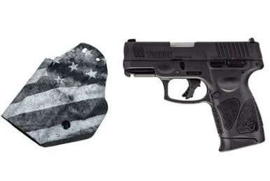 Taurus G3C 1-G3C931-10CK7 9mm 3.2" 10+1 Black W/ Black & White US Flag Holster - Taurus