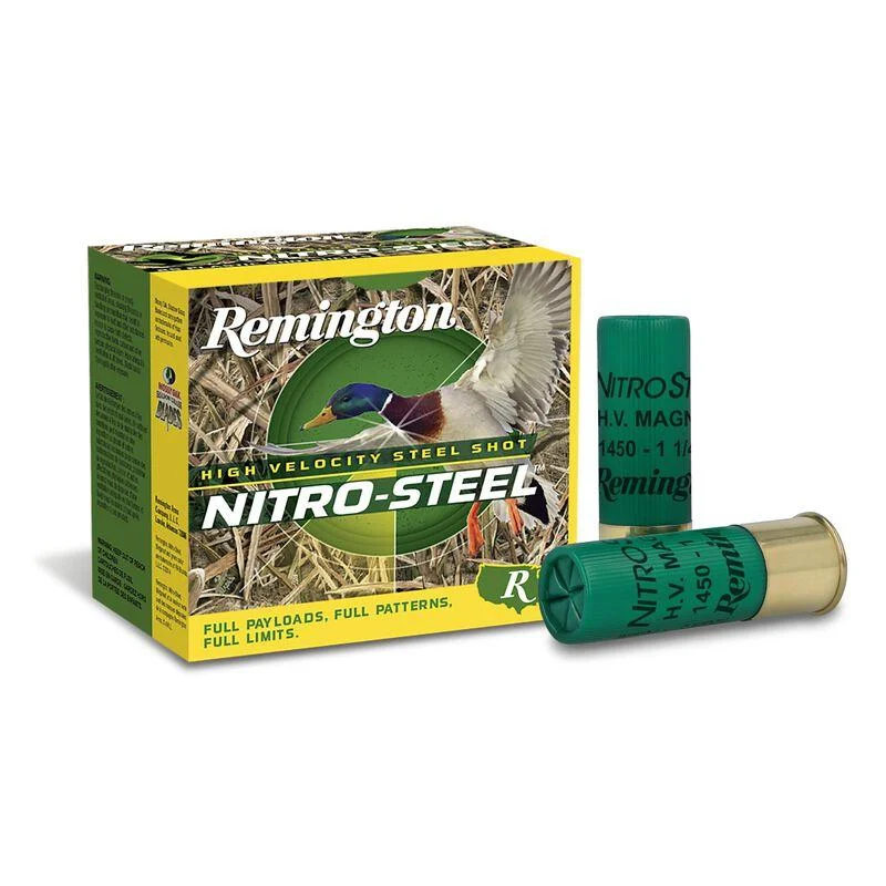 Remington Nitro-Steel Hi-Velocity Magnum Load Shotshell 12ga 2-3/4" 1-1/4 oz #2 1275 fps 25/ct