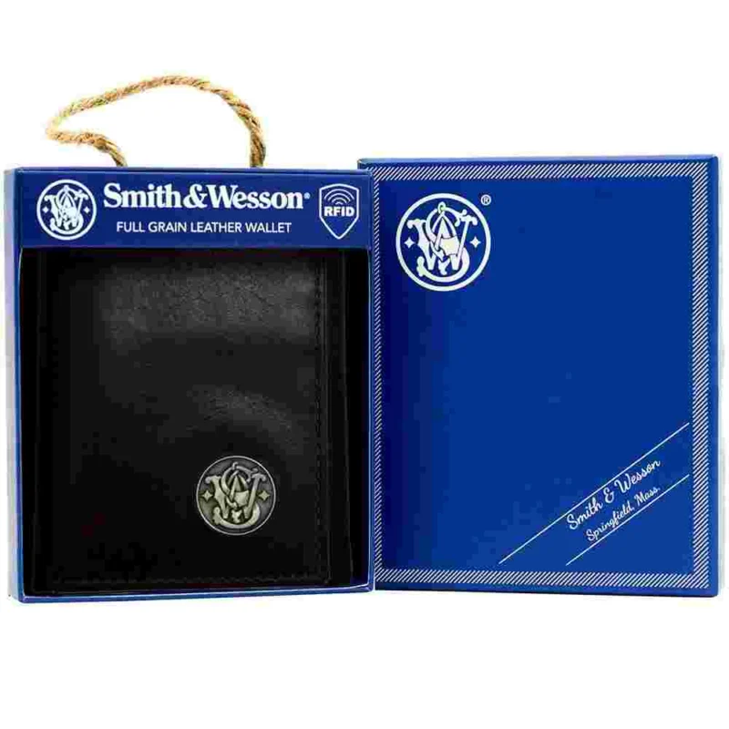 Smith Wesson Tri-Fold Wallet Brown