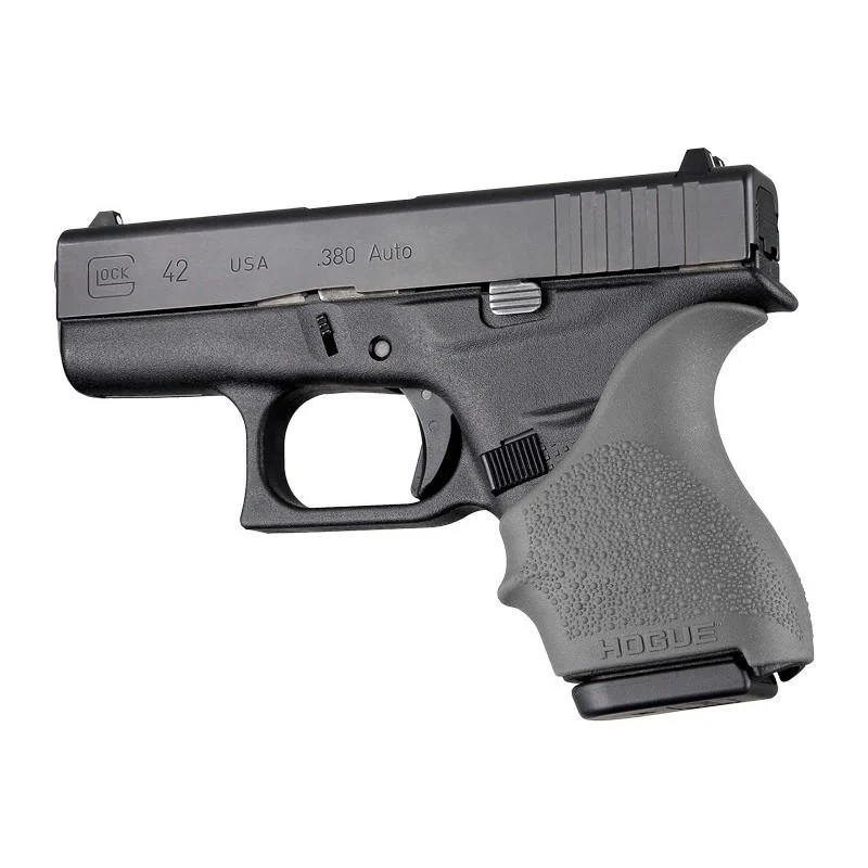 Hogue HandAll Beavertail Handgun Grip Sleeve for Glock 42 43 Slate Grey - Hogue