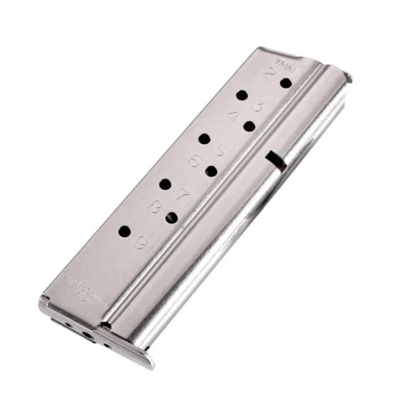 Chip McCormick Custom Match Grade Full Size 1911 Handgun Magazine Stainless Steel 9mm Luger 9/rd