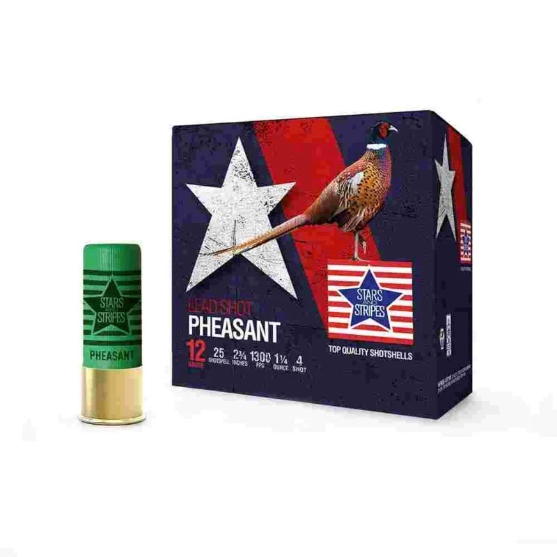 PPU Stars & Stripes Pheasant Load Shotshells 12ga 2-3/4'' 1-1/4oz 1300 fps #4 25/ct - TRZ Trading