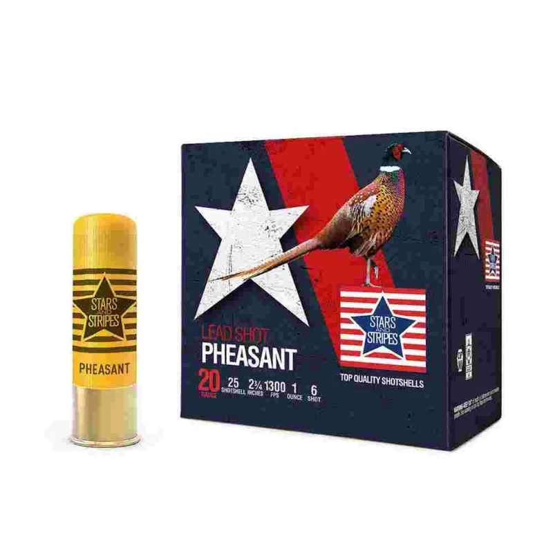 PPU Stars & Stripes Pheasant Load Shotshells 20ga 2-3/4'' 1oz 1300 fps #6 25/ct - TRZ Trading