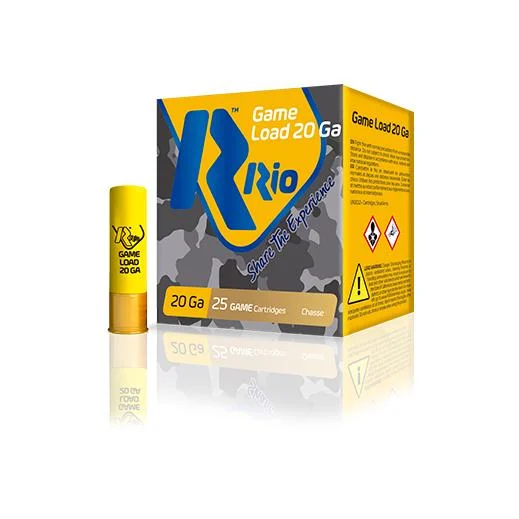 RIO Game Load Shotshells 20ga Light 2-3/4" 1oz 1180 fps #8 25/ct - Rio Ammo