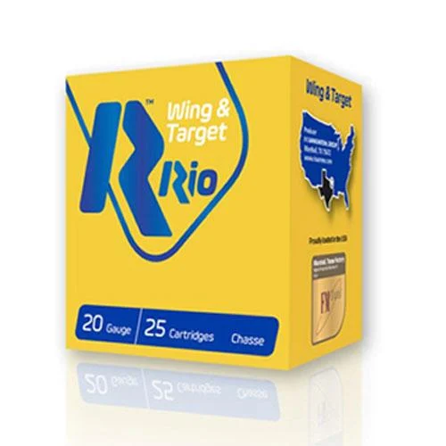 Rio Wing Target Shotshell 20ga 2-3/4" 7/8oz 1250 fps #8 25/ct