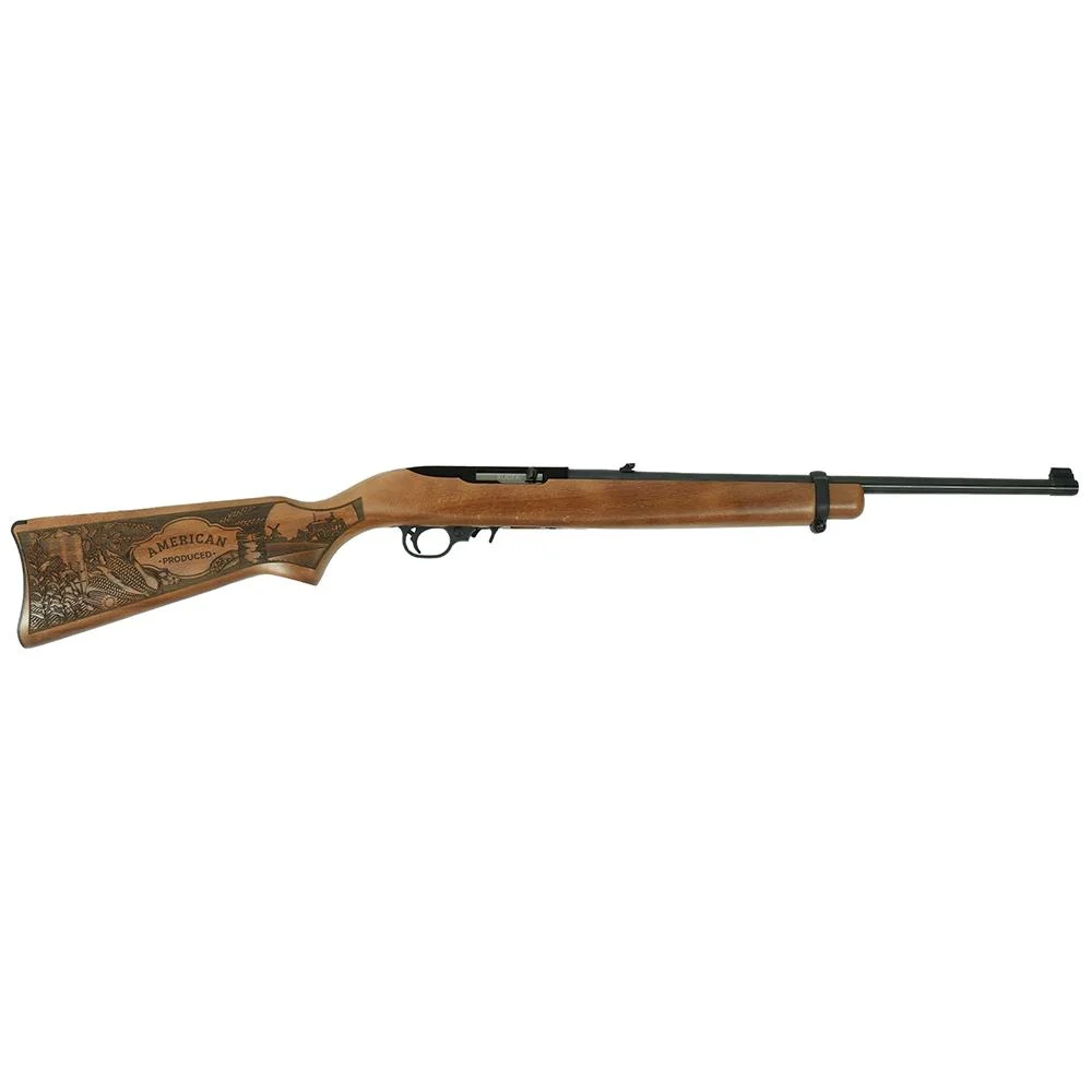 Ruger 10/22 Custom Engraved American Made- Farm Carbine Rifle .22 LR 10rd Magazine 18.5" Barrel Wood - Ruger