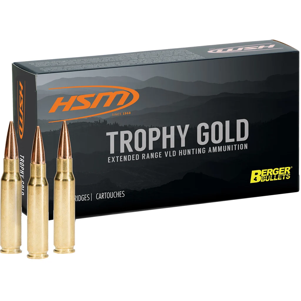 HSM Trophy Gold Rifle Ammunition 6mm Remington Berger 87 gr. 20 rd. - HSM Ammo