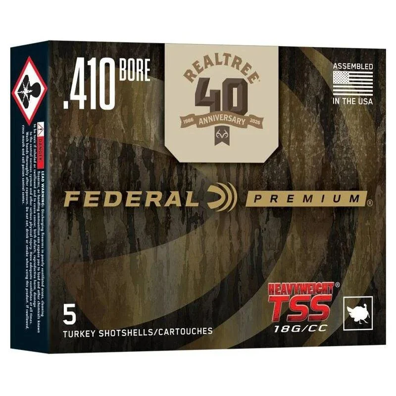 Federal Heavyweight TSS Realtree 40th Anniversary Special Edition Shotshell 410 ga 3" 13/16oz 1100 fps #9 5/ct - Federal Premium
