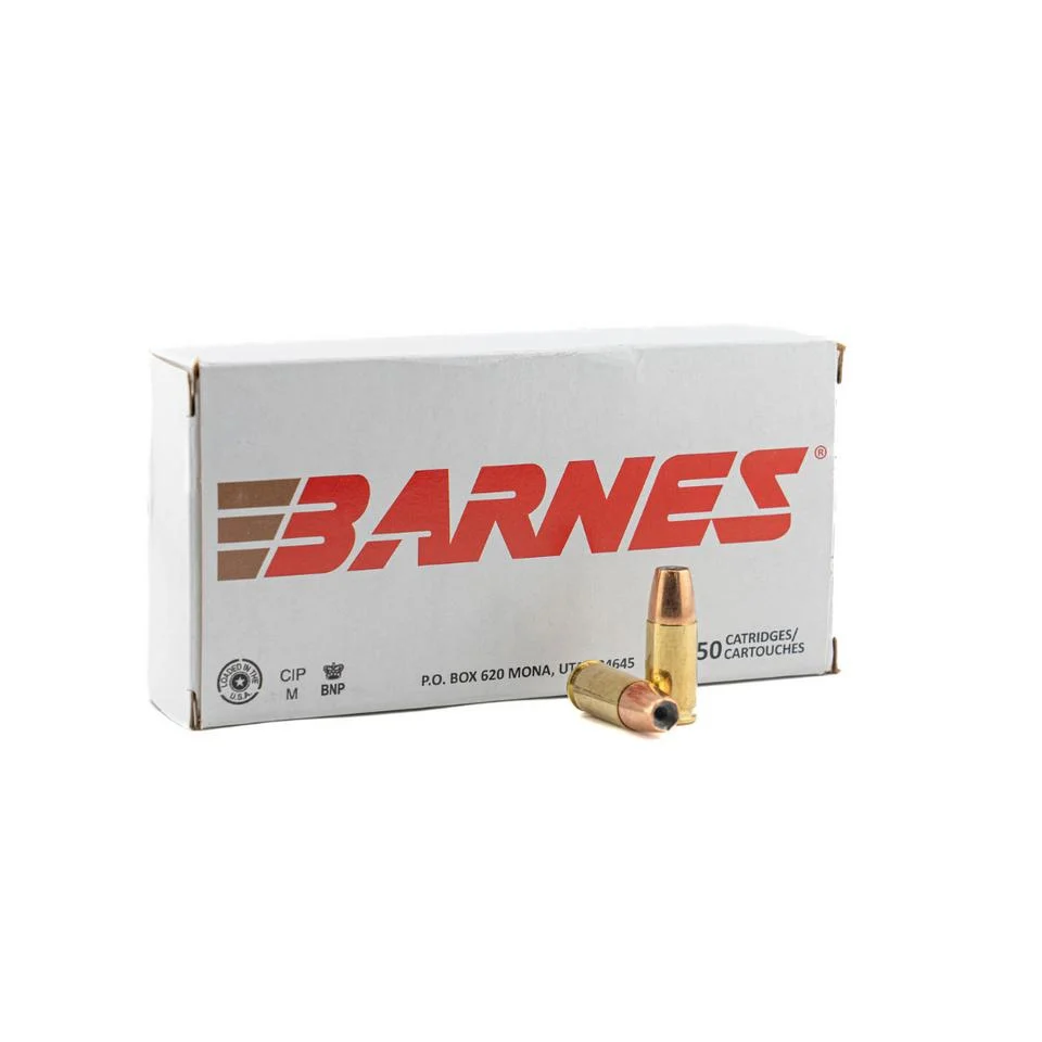 Barnes Defense Sierra JHP Handgun Ammunition 9mm Luger 115gr JHP 1135 fps 50/ct
