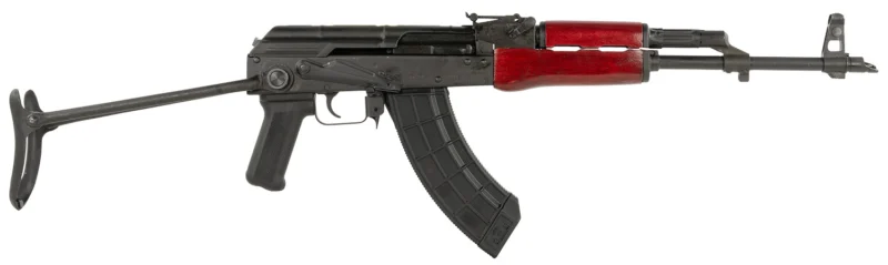 Century Arms RI3321RN WASR-10  7.62x39mm 30+1 16.25" Black Romanian AK Barrel, Black Underfolding Stock, Red AKM Pattern Furniture - Century Arms
