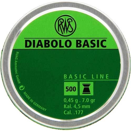 RWS PELLETS 177 DIABOLO - BASIC LINE 7.0 GRAINS 300-PACK