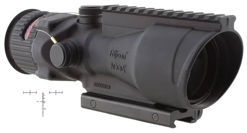 Trijicon 100002 ACOG Black Hardcoat Anodized 6x 48mm Illuminated Red Chevron .308/7.62 Reticle