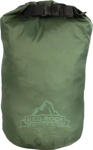 RED ROCK ROLL TOP DRY BAG - 4 LITER WATERPROOF OD GREEN