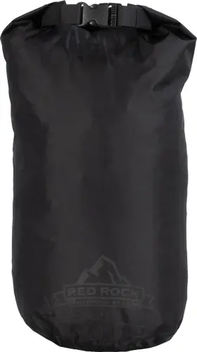 RED ROCK ROLL TOP DRY BAG - 8 LITER WATERPROOF BLACK