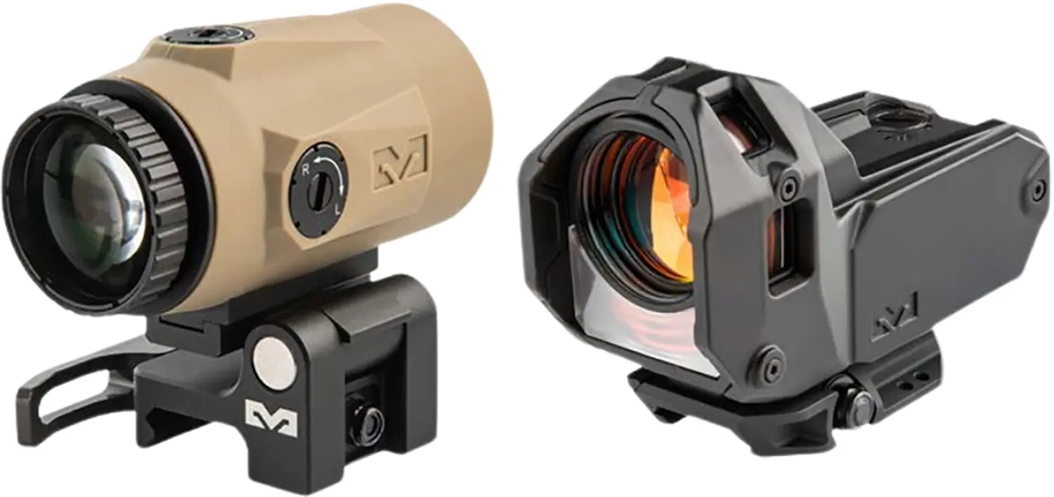 Meprolight USA 56225080 M22 Triangle w/MMX4 Magnifier Coyote Tan Black 4x24mm, Picatinny Rail Mount - Meprolight