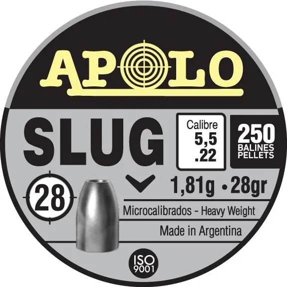 Hatsan Apolo Slug Air Rifle Pellets .22 Cal 28 gr 250/ct