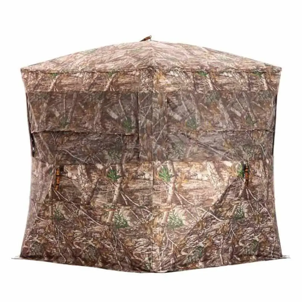 Rhino Blind RB24 Pro Ground Blind 5 Hub Realtree Edge Camo