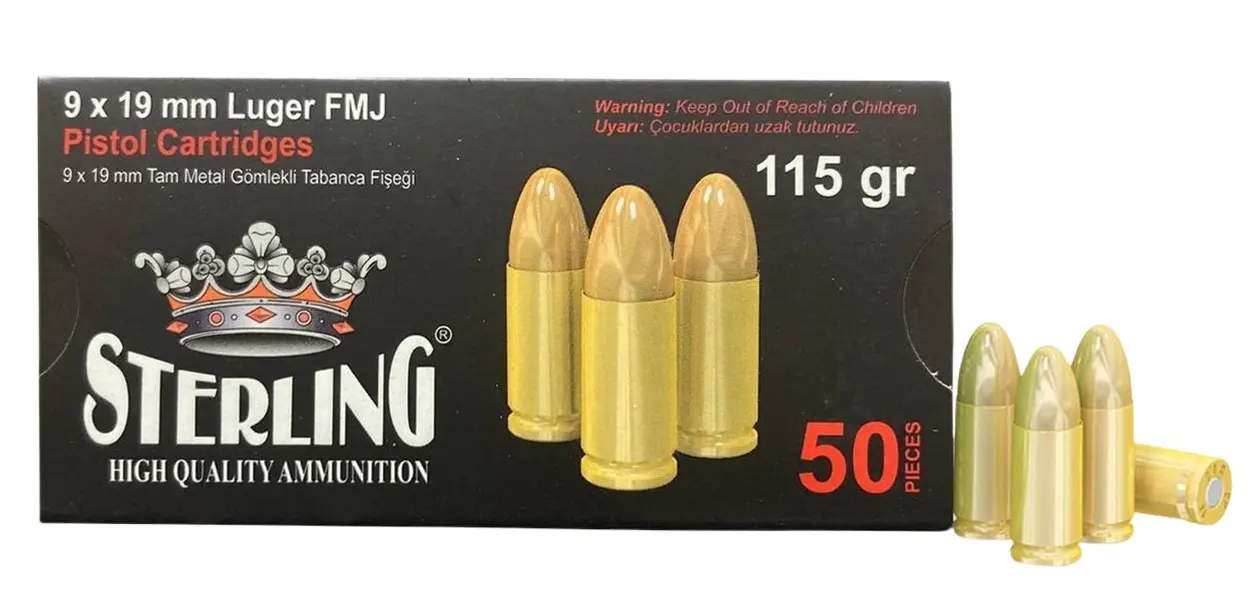 STERLING 8698779955748 9MM 115GR FMJ 50/20