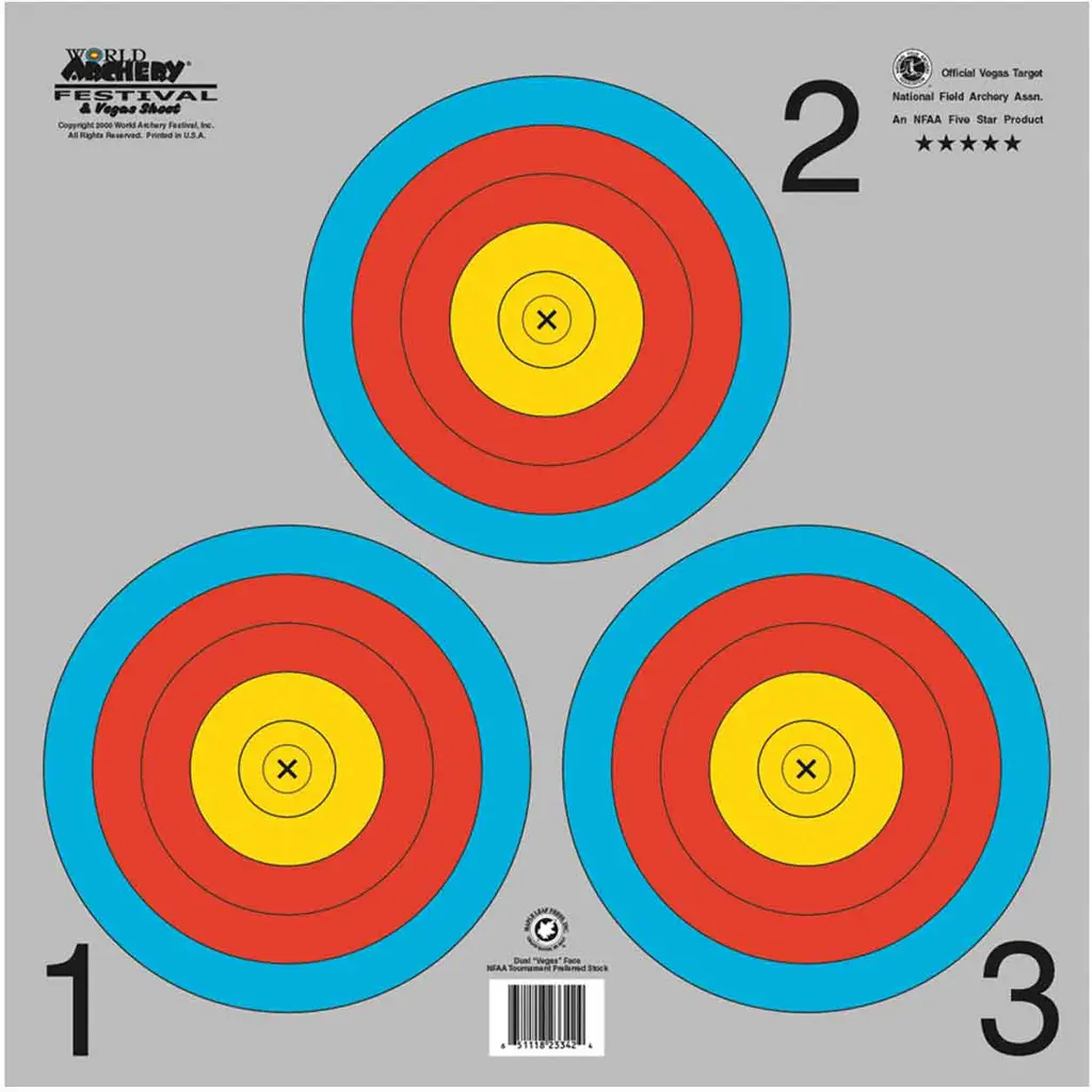Maple Leaf NFAA Indoor Vegas 3-Spot Target 25 pk.
