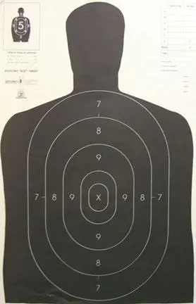 Speedwell Official NRA Police Qualification Silhouette Police Silhouette - Black - 200/Pack