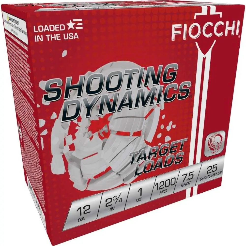 Fiocchi Exacta Heavy Shooting Dynamics Shotshells 12ga 2-3/4 in 1 oz 1200 fps #7.5 25/ct - Fiocchi