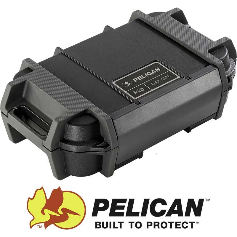 R40 Personal Utility Ruck Case with Foam Black with Internal Dimensions 7.6x4.7x