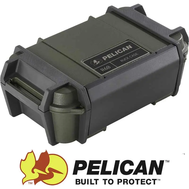 R60 Personal Utility Ruck Case with Foam Olive Drab with Internal Dimensions 8.9