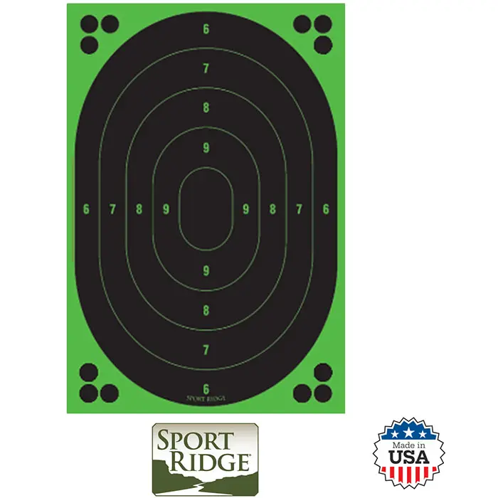 Reactive Target Oval 12.5x18.5 inch 5 Pack Black - SPORT RIDGE