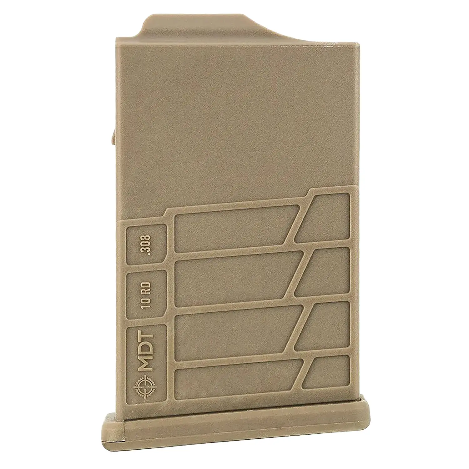 Mdt Sporting Goods Inc 104447FDE AICS Magazine 10rd Extended 308/6.5 Creedmoor Short Action, FDE Polymer Fits Some Chassis/Bottom Metal (MDT/XLR/KRG/GRS/CDI/Pacific Tool Gauge)