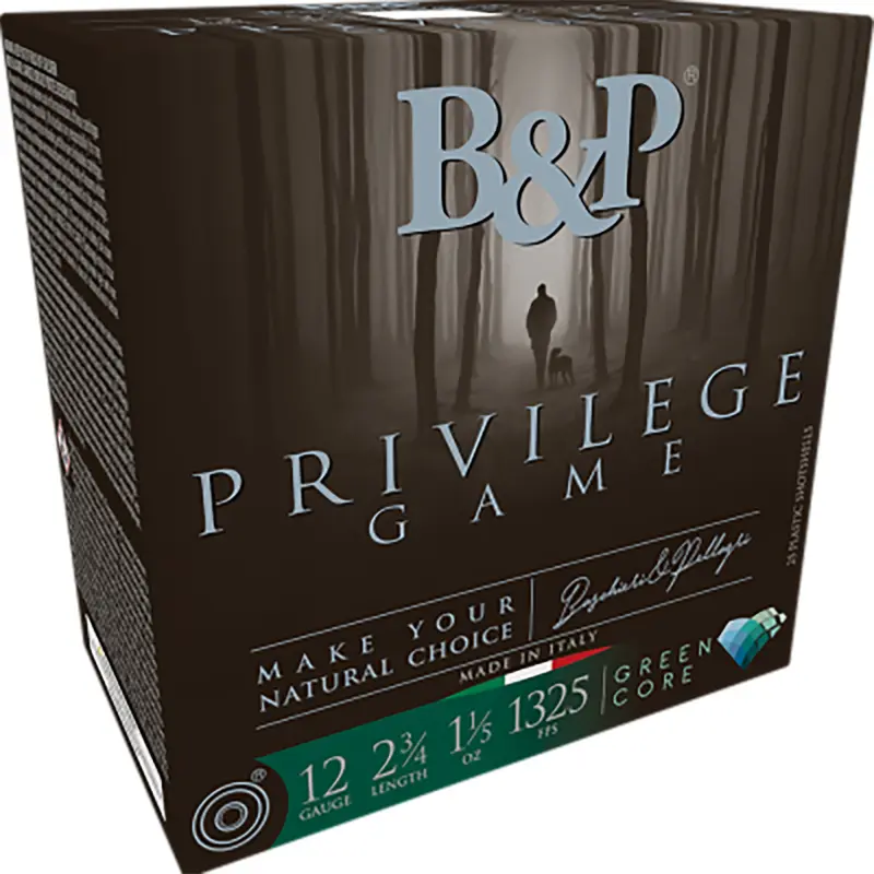 B&p Ammunition 12B15PG7 Privilege Game  12Gauge 2.75" 1 1/5oz 7.5Shot 25 Per Box/10 Case - Baschieri & Pellagri