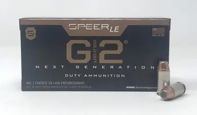 Speer 45 Auto +P Ammunition 54256 LE Gold Dot G2 Duty 230 Grain Gold Dot Hollow Point 50 Rounds - Speer